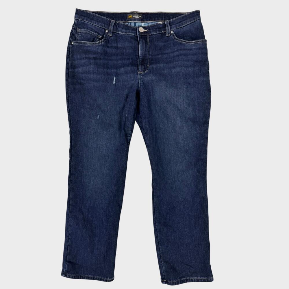 Lee Straight Leg Size 14 Short Mid Rise Relaxed Fit Flannel Lined Jeans